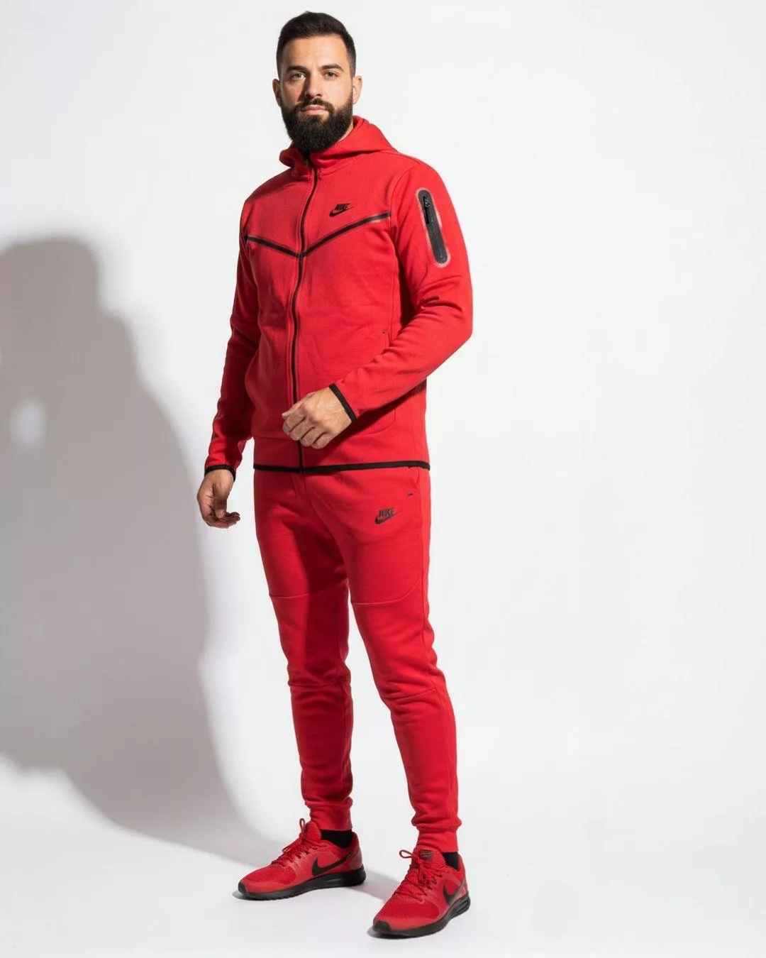 NIKE TECH FLEECE muška trenerka sa kapuljačom - crvena