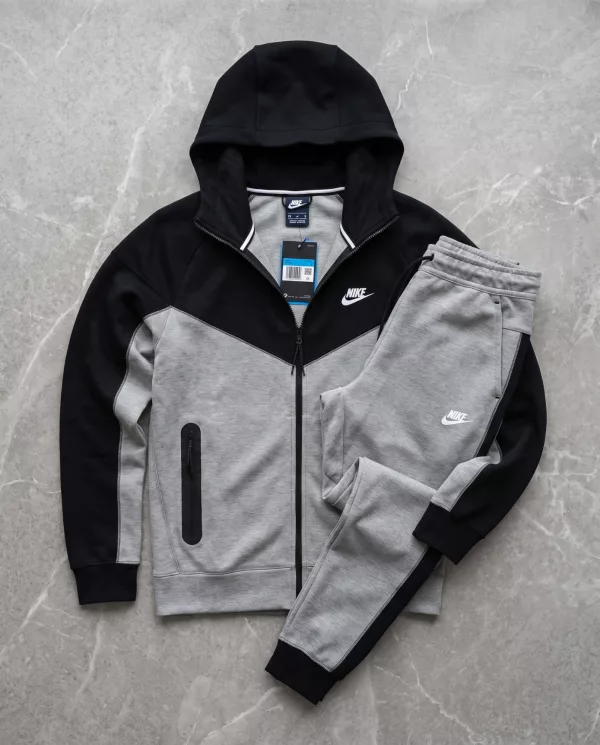 Nike Sportswear Tech Fleece sivo crna